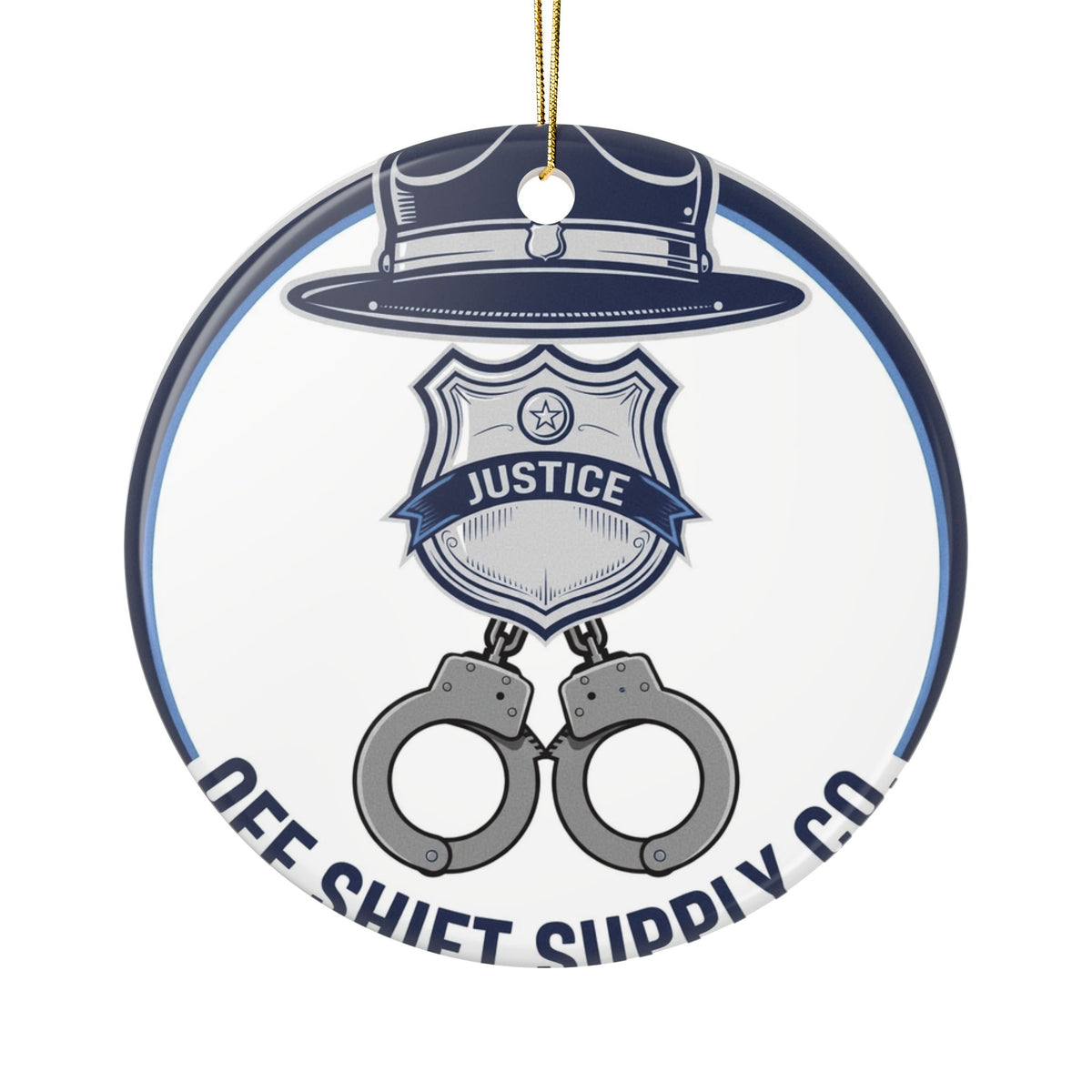 JUSTICE — Ceramic Circle Ornament home decor by Off Shift Supply Co.