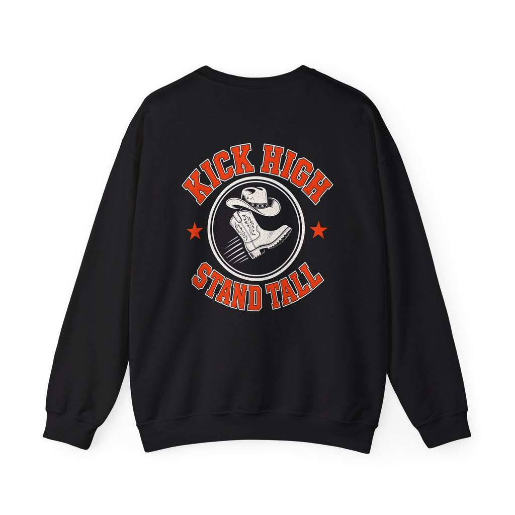 Kick Line "Kick High, Stand Tall" Crewneck crewneck sweatshirt by Off Shift Supply Co. – view 2