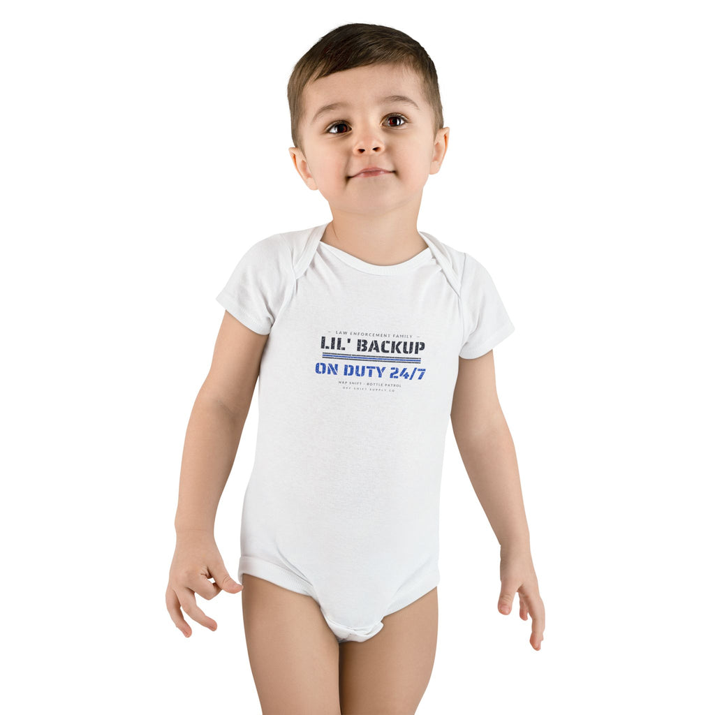 LIL' BACKUP — ON DUTY 24/7 Baby Onesie