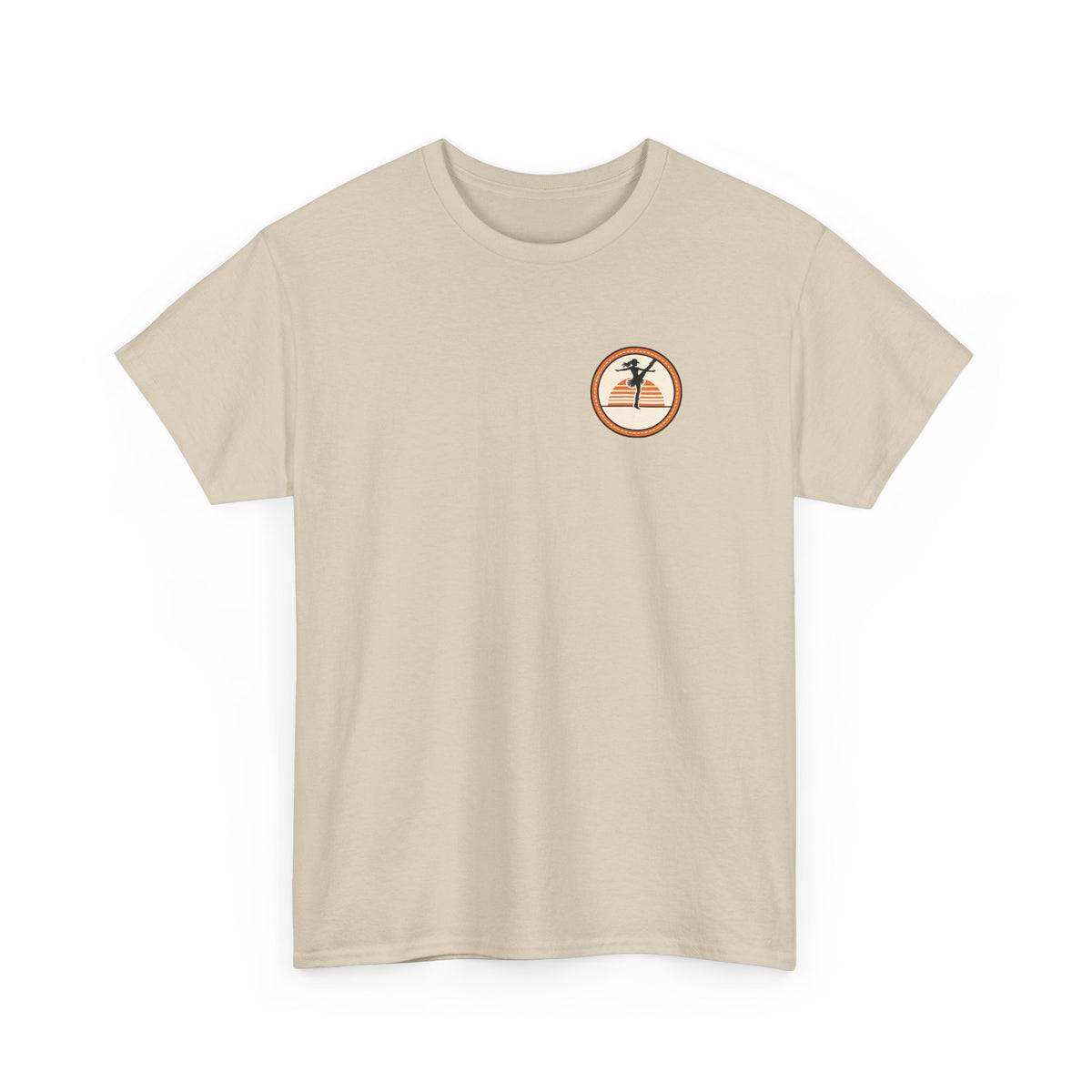 Kick Line — SUNSET PATCH Tee (Sand) t-shirt by Off Shift Supply Co.