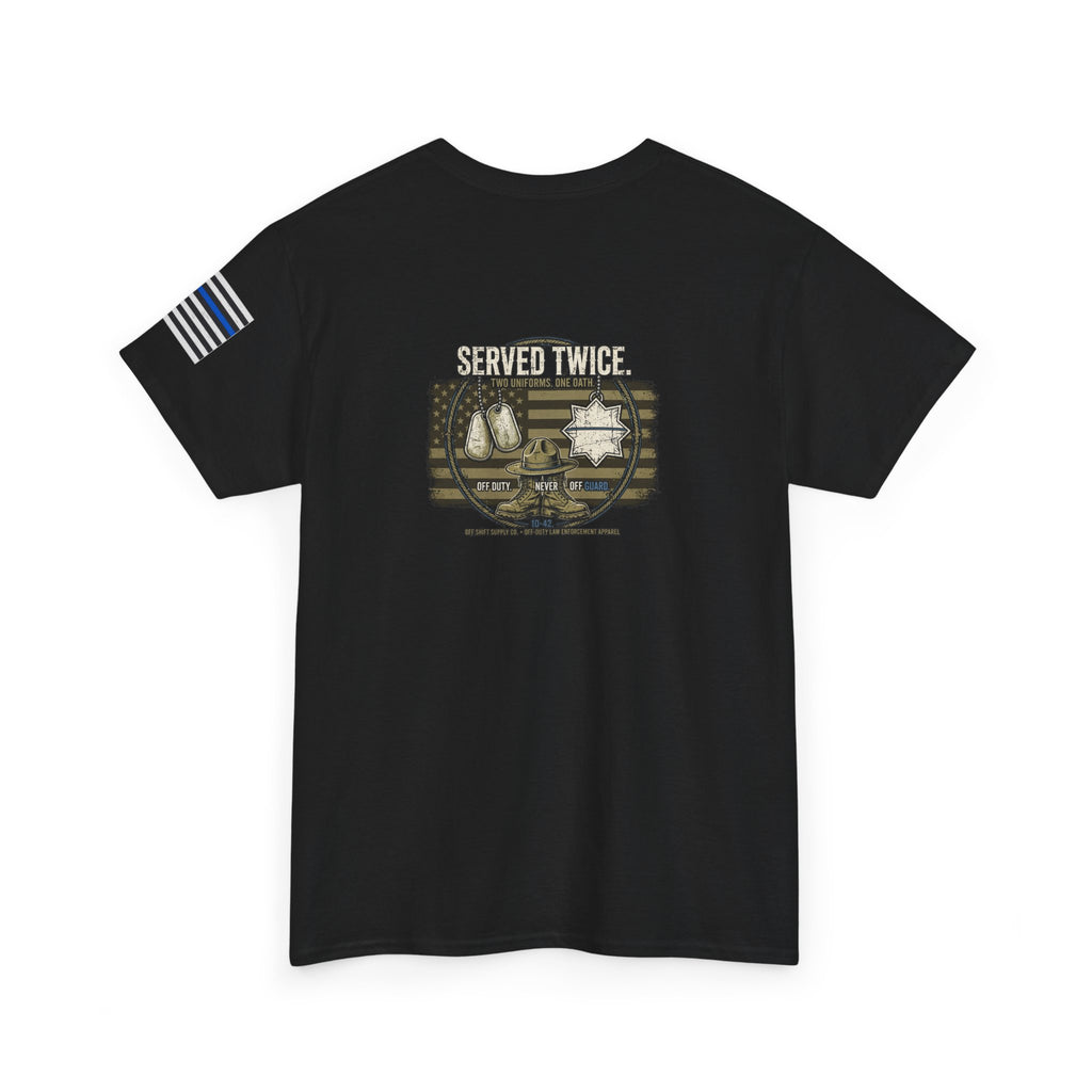 SERVED TWICE t-shirt by Off Shift Supply Co. – view 2