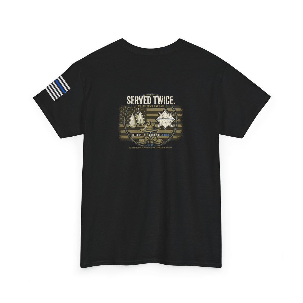 SERVED TWICE t-shirt by Off Shift Supply Co. – view 2