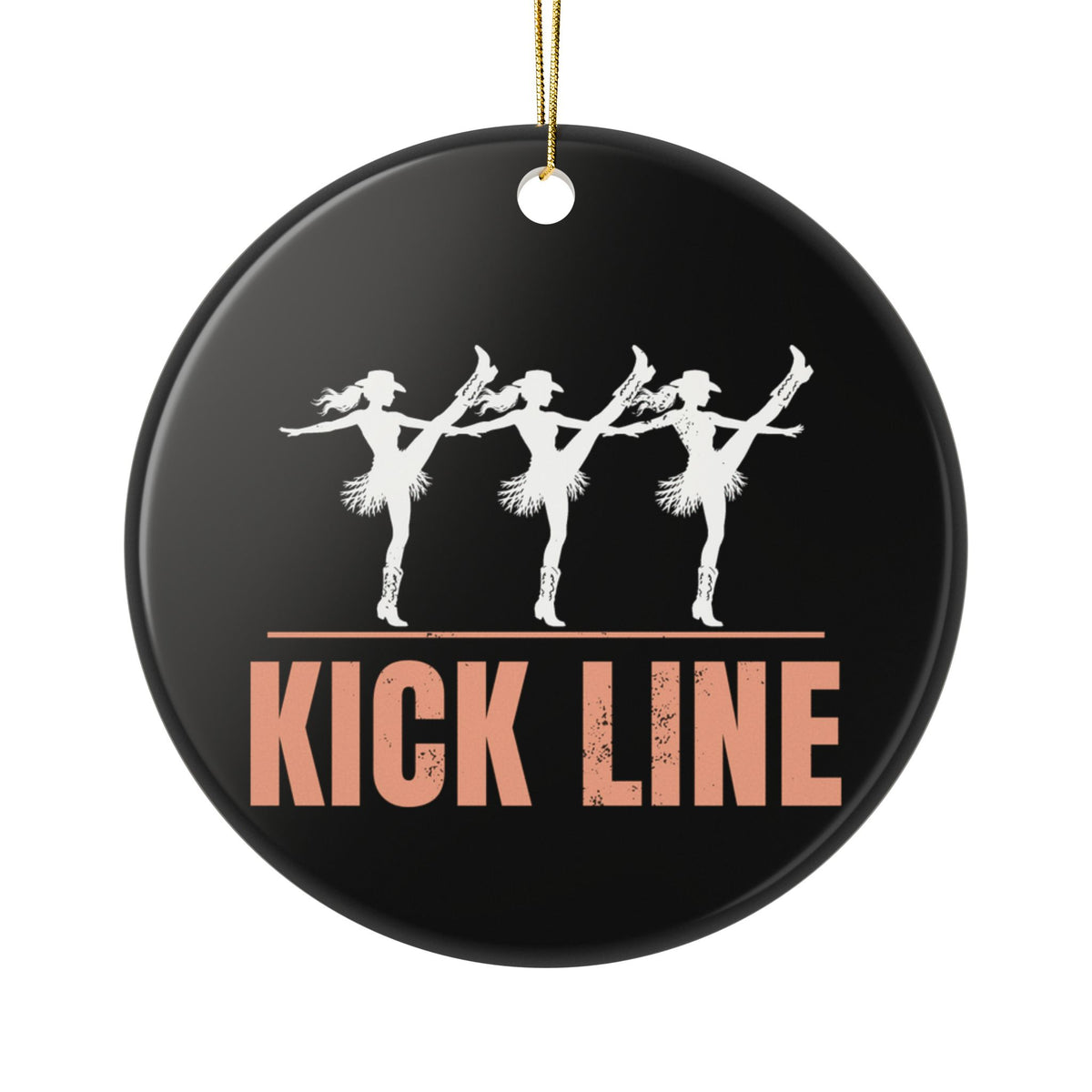 Kick Line "One Line. One Legacy." — Ceramic Circle Ornament