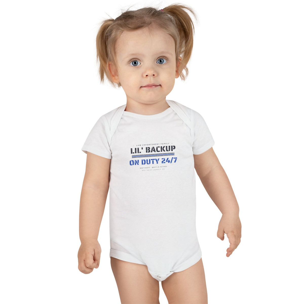 LIL' BACKUP — ON DUTY 24/7 Baby Onesie