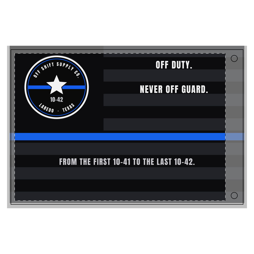 Subdued American Thin Blue Line 2x3 Flag by Off Shift Supply Co. – view 2