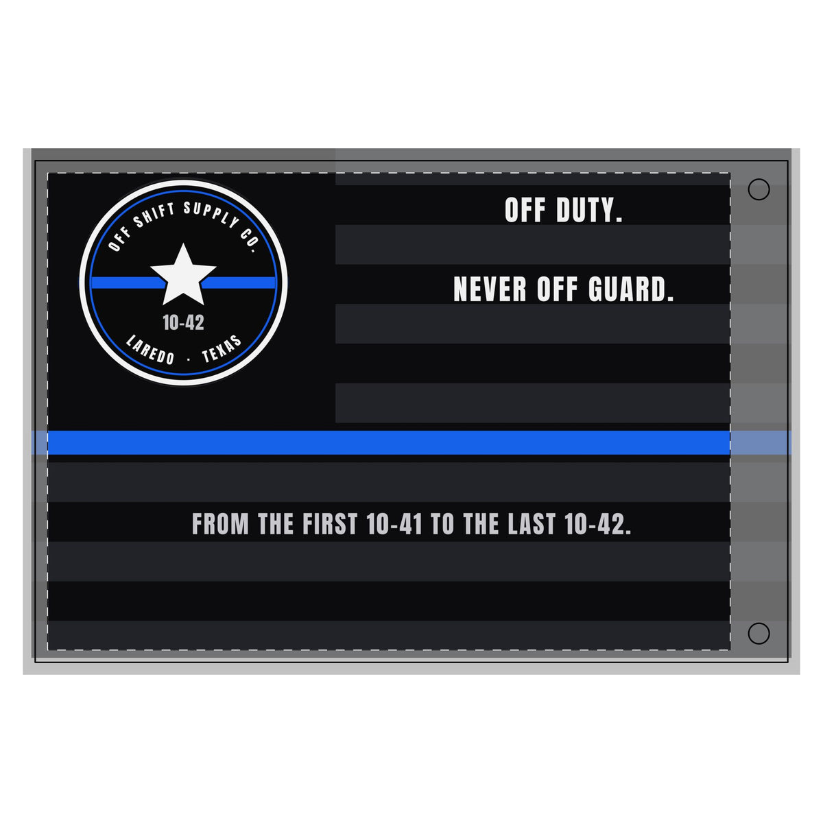 Subdued American Thin Blue Line 2x3 Flag by Off Shift Supply Co. – view 2