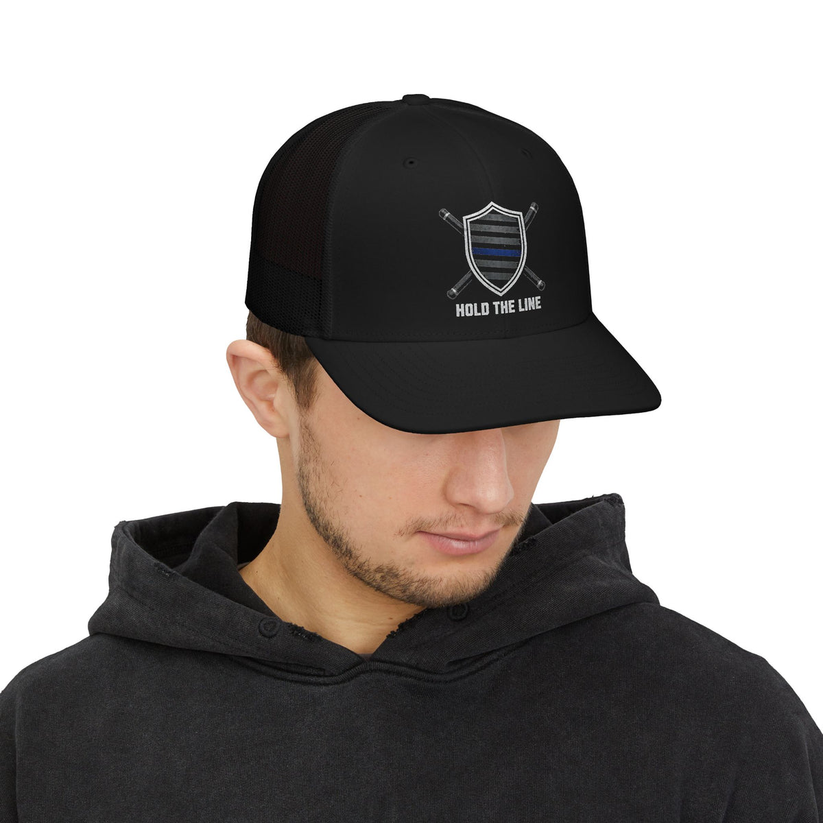 HOLD THE LINE Thin Blue Line — Trucker Hat