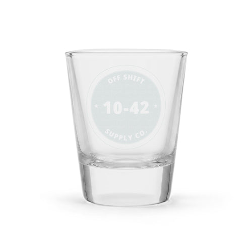 10-42 — Engraved Shot Glass drinkware by Off Shift Supply Co.