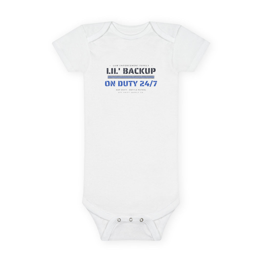 LIL' BACKUP — ON DUTY 24/7 Baby Onesie