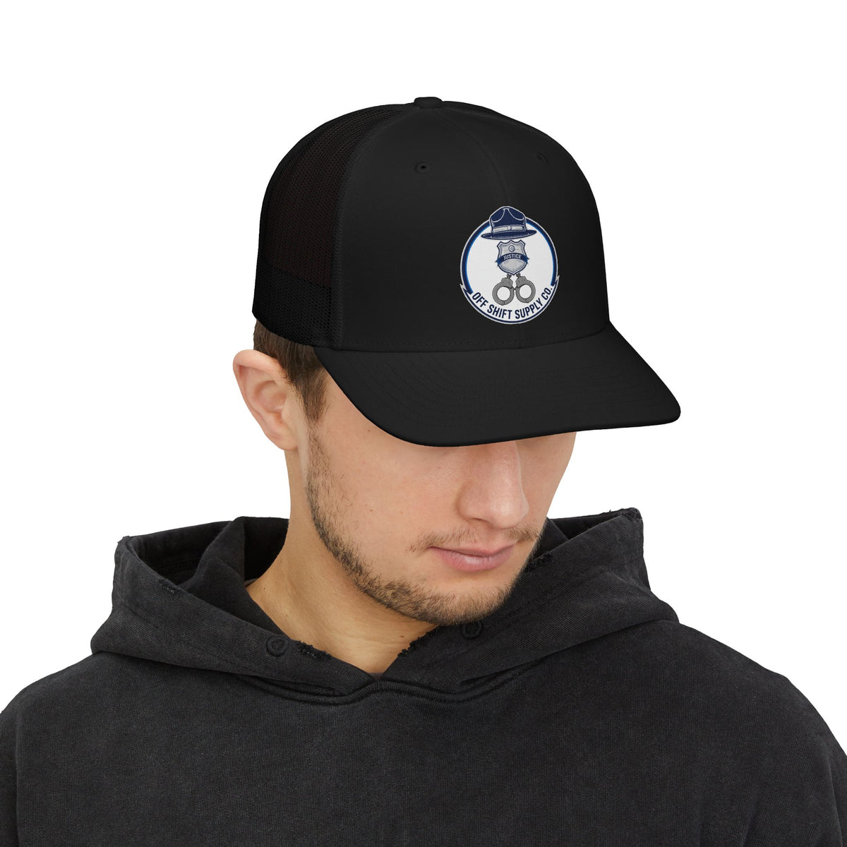 OFF SHIFT Badge Trucker Hat by Off Shift Supply Co. – view 7