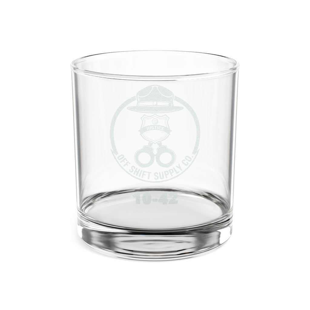 JUSTICE — Engraved Whiskey Glass drinkware by Off Shift Supply Co.