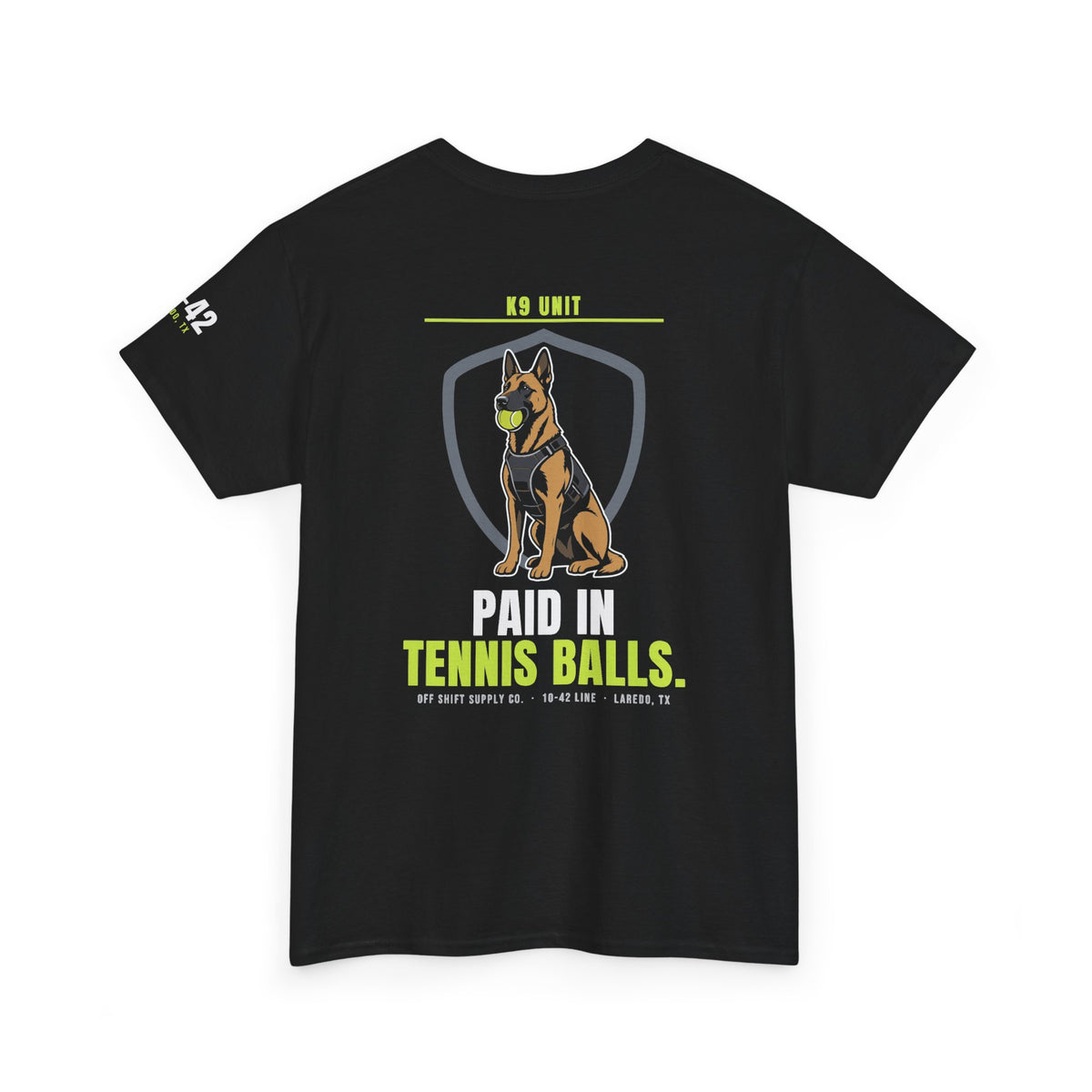 K9 — PAID IN TENNIS BALLS Tee