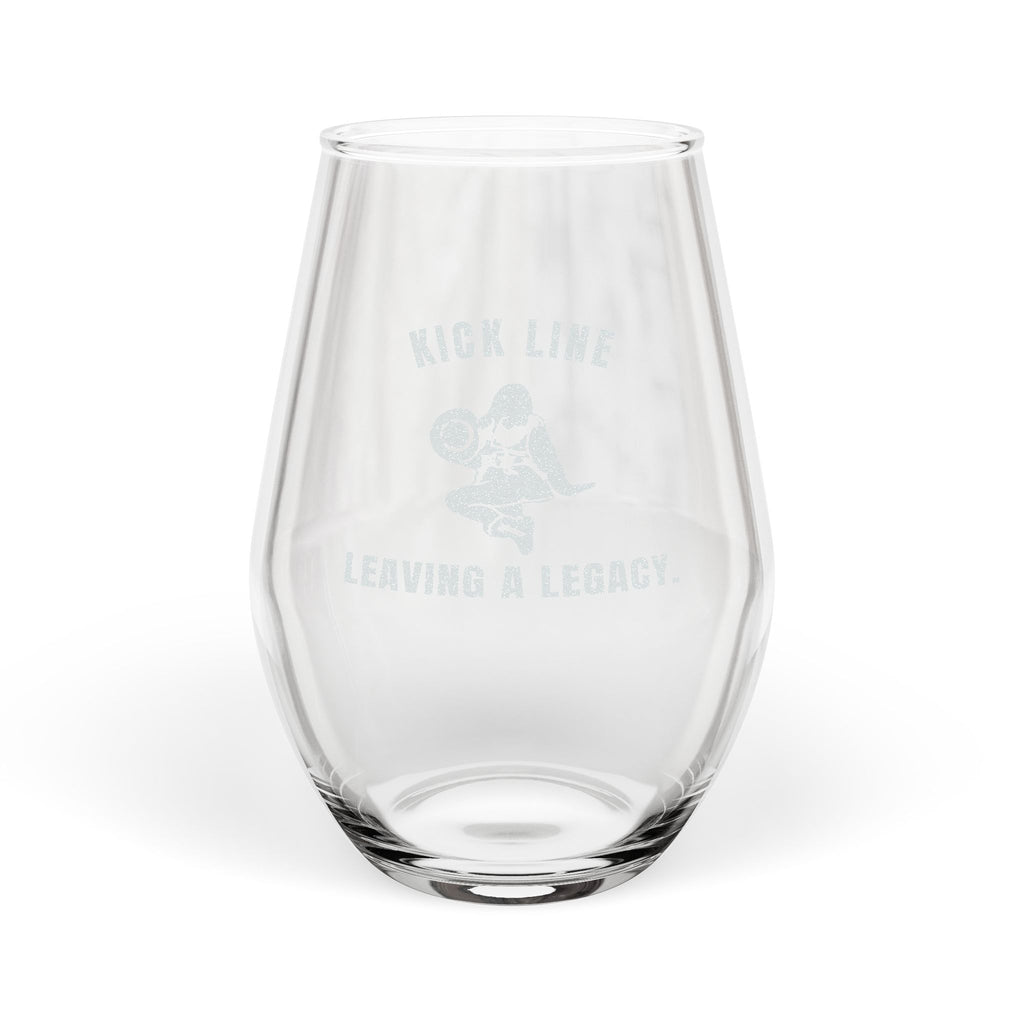 KICK LINE "Leaving a Legacy" Engraved Stemless Wine Glass by Off Shift Supply Co.
