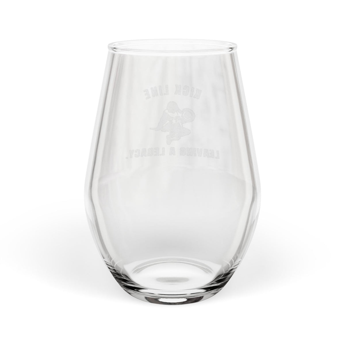 KICK LINE "Leaving a Legacy" Engraved Stemless Wine Glass by Off Shift Supply Co. – view 4