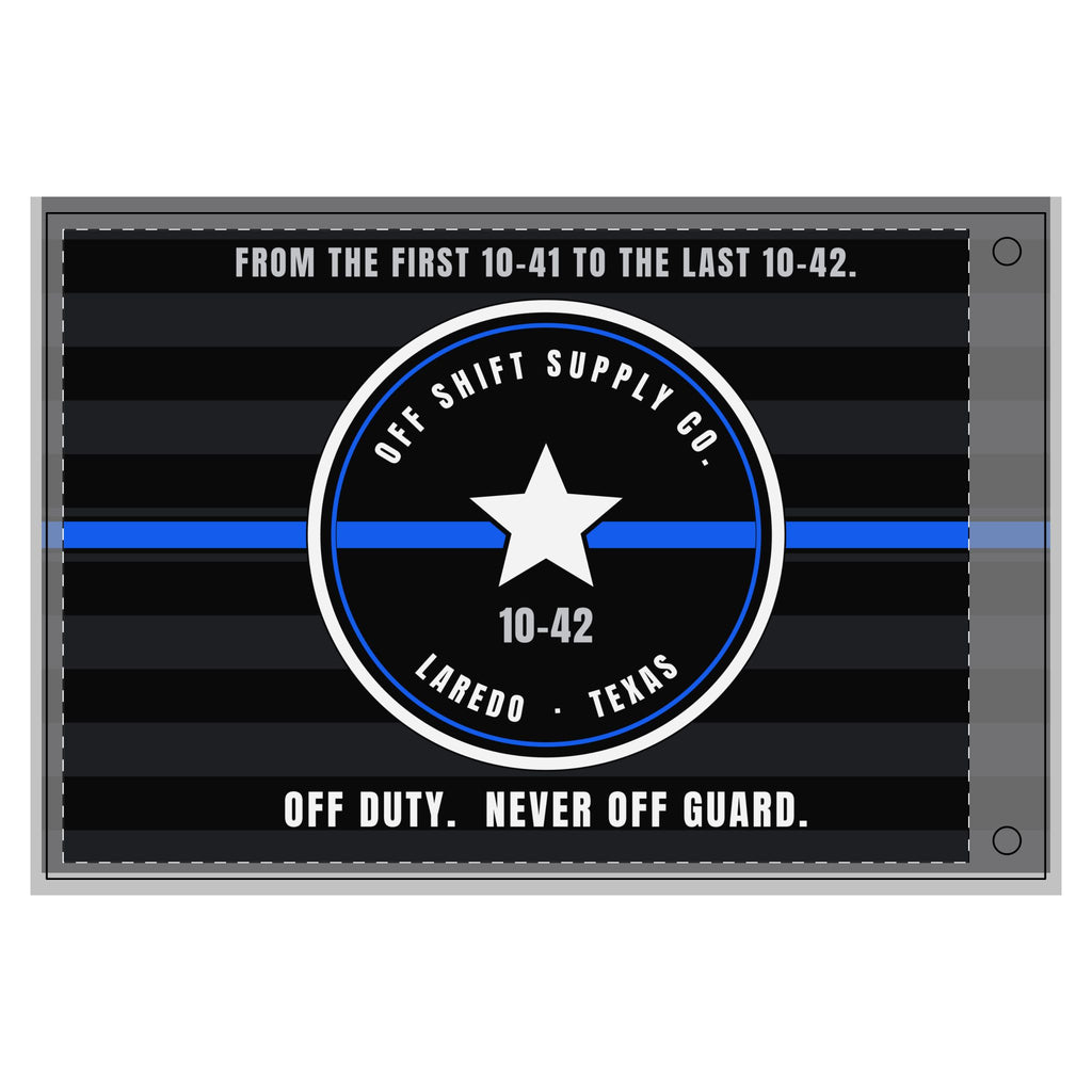 Thin Blue Line 2x3 Flag by Off Shift Supply Co. – view 2