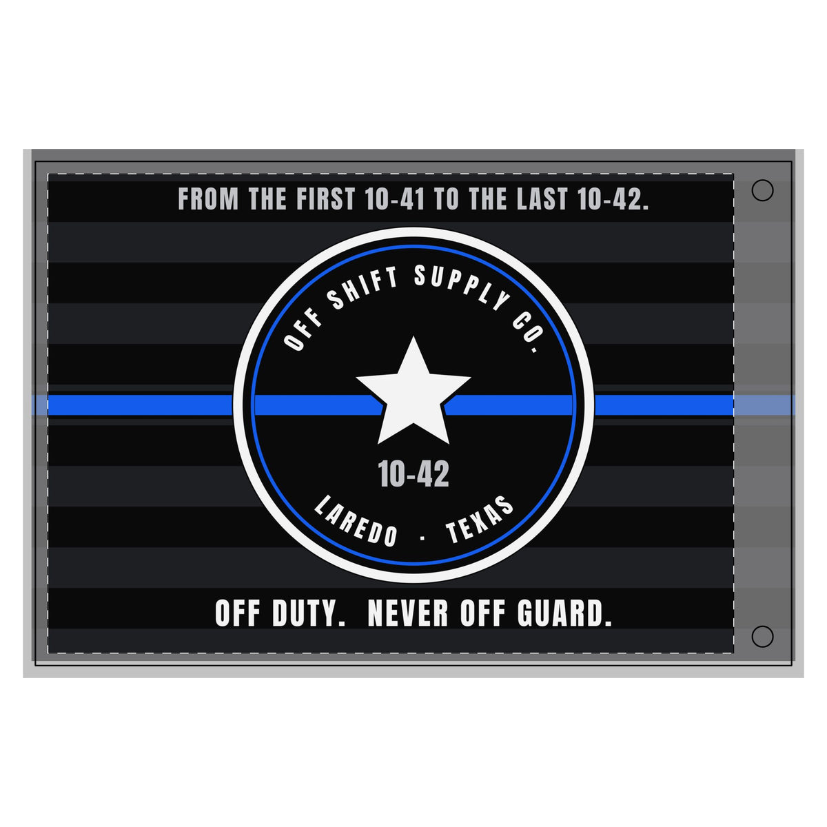 Thin Blue Line 2x3 Flag by Off Shift Supply Co. – view 2