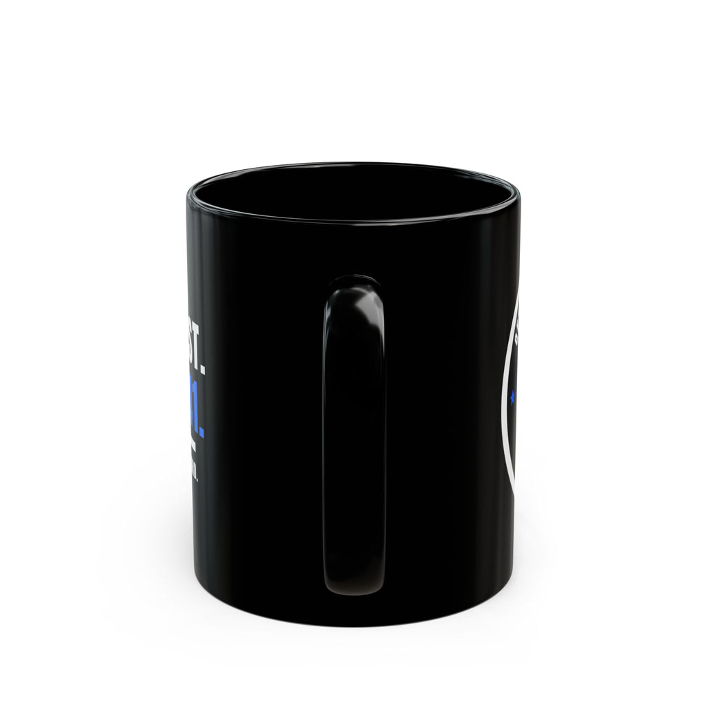 COFFEE FIRST. THEN 10-41. Black Mug by Off Shift Supply Co. – view 4