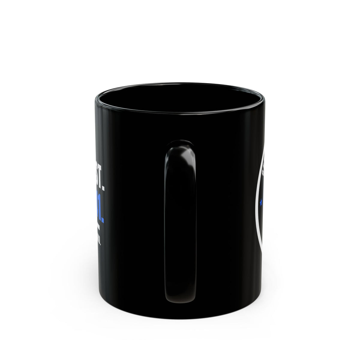 COFFEE FIRST. THEN 10-41. Black Mug by Off Shift Supply Co. – view 4