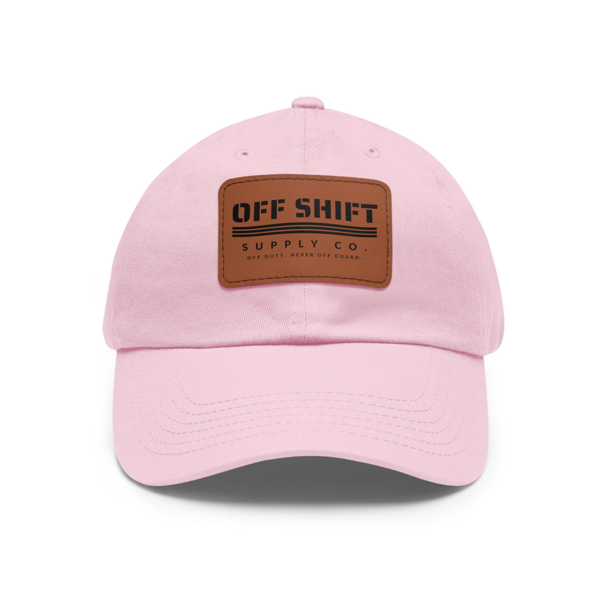 OFF SHIFT — Leather Patch Dad Hat