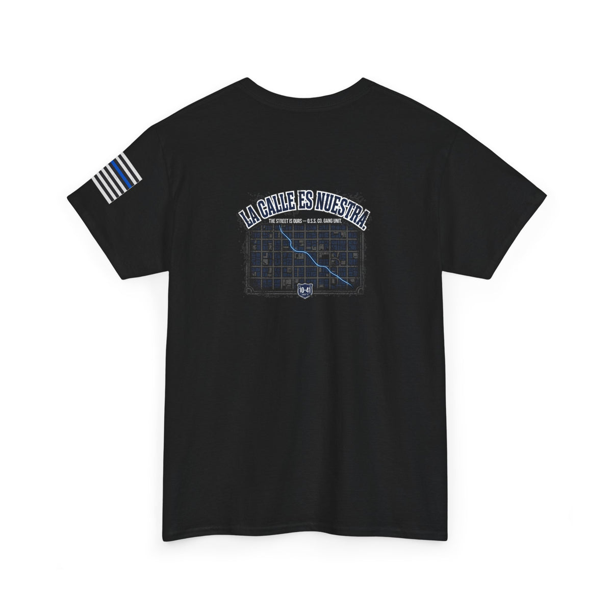 LA CALLE ES NUESTRA — Front Back Sleeve Tee