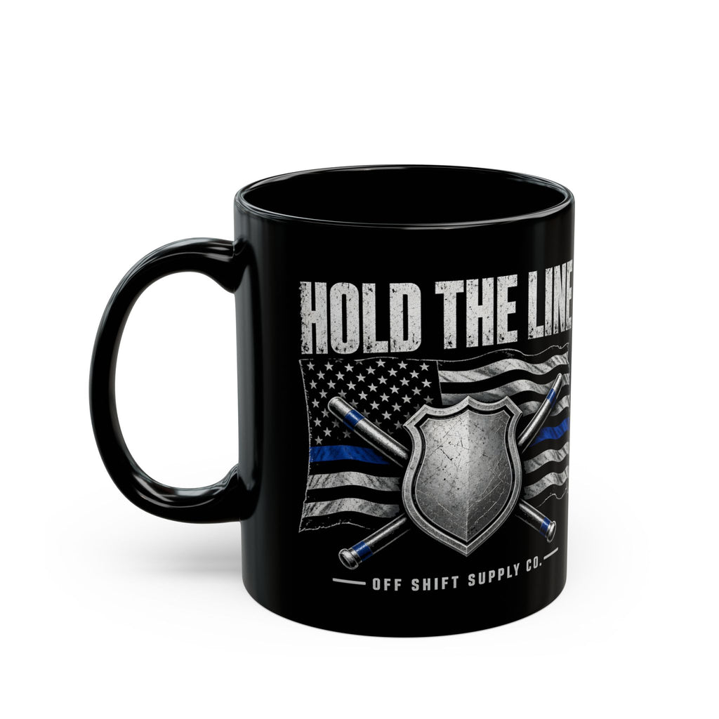 HOLD THE LINE — Black Mug