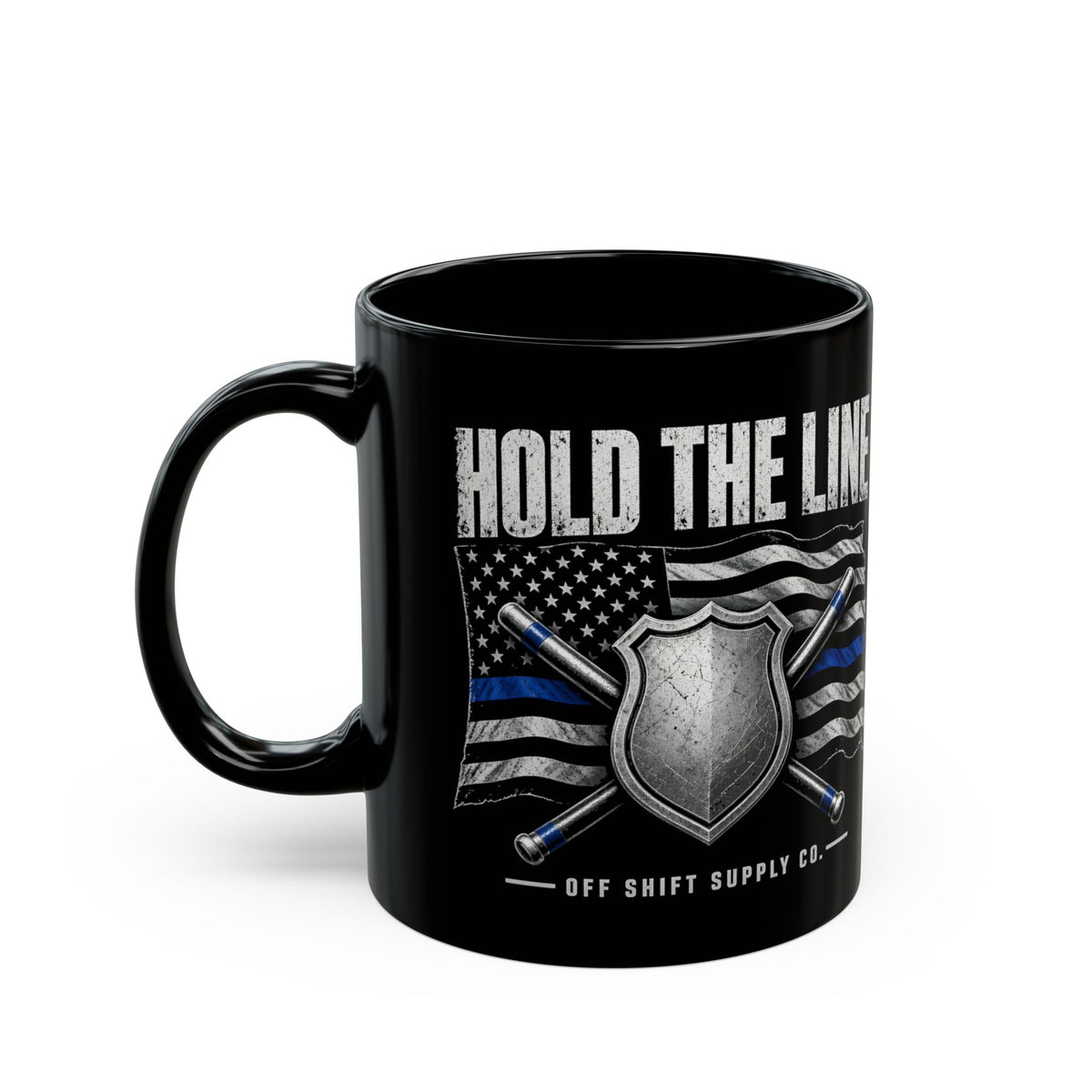 HOLD THE LINE — Black Mug